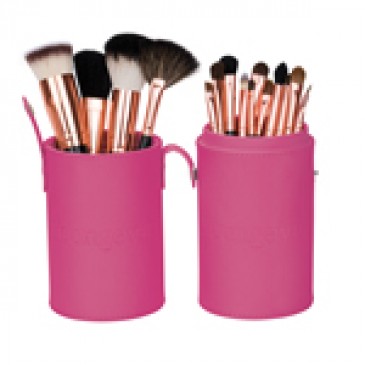 Mineral Makeup Brush Kit - Pink Case