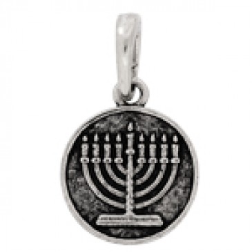 Silver Menorah Droplet