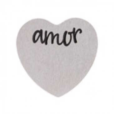 Amor Medium Silver Heart Coin