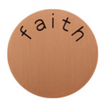 Faith Large Rose Gold Coin