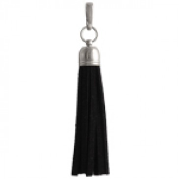 Black Leather Tassel