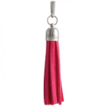 Fuchsia Leather Tassel