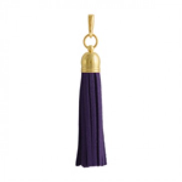 Purple Leather Tassel