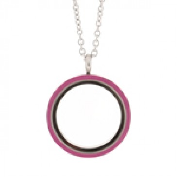 Fuchsia Enamel Locket