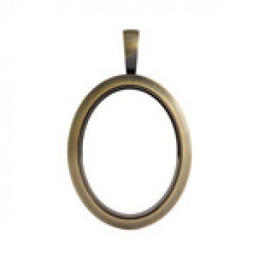 Matte Gold Vintage Oval Locket