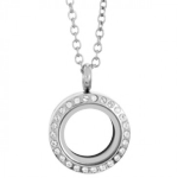 Mini Silver with Crystals Locket