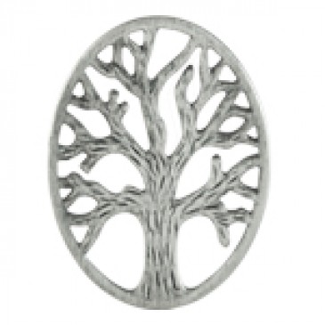 Silver Tree of Life Oval Screen