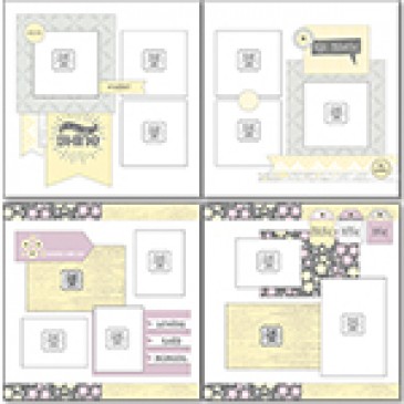 Whispering Lilac Page Layout Kit