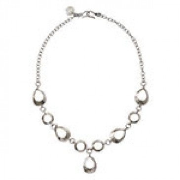 Teardrop Expression Silver Necklace