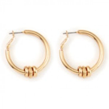 Ella Hoop Gold Earrings