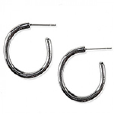 Gunmetal Hoop Earrings