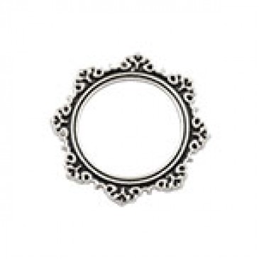 Antique Silver Circle Frame