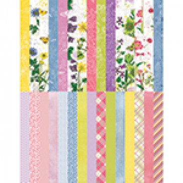Pocket Floral Flourish Border Strips by Katie Pertiet - Set 30